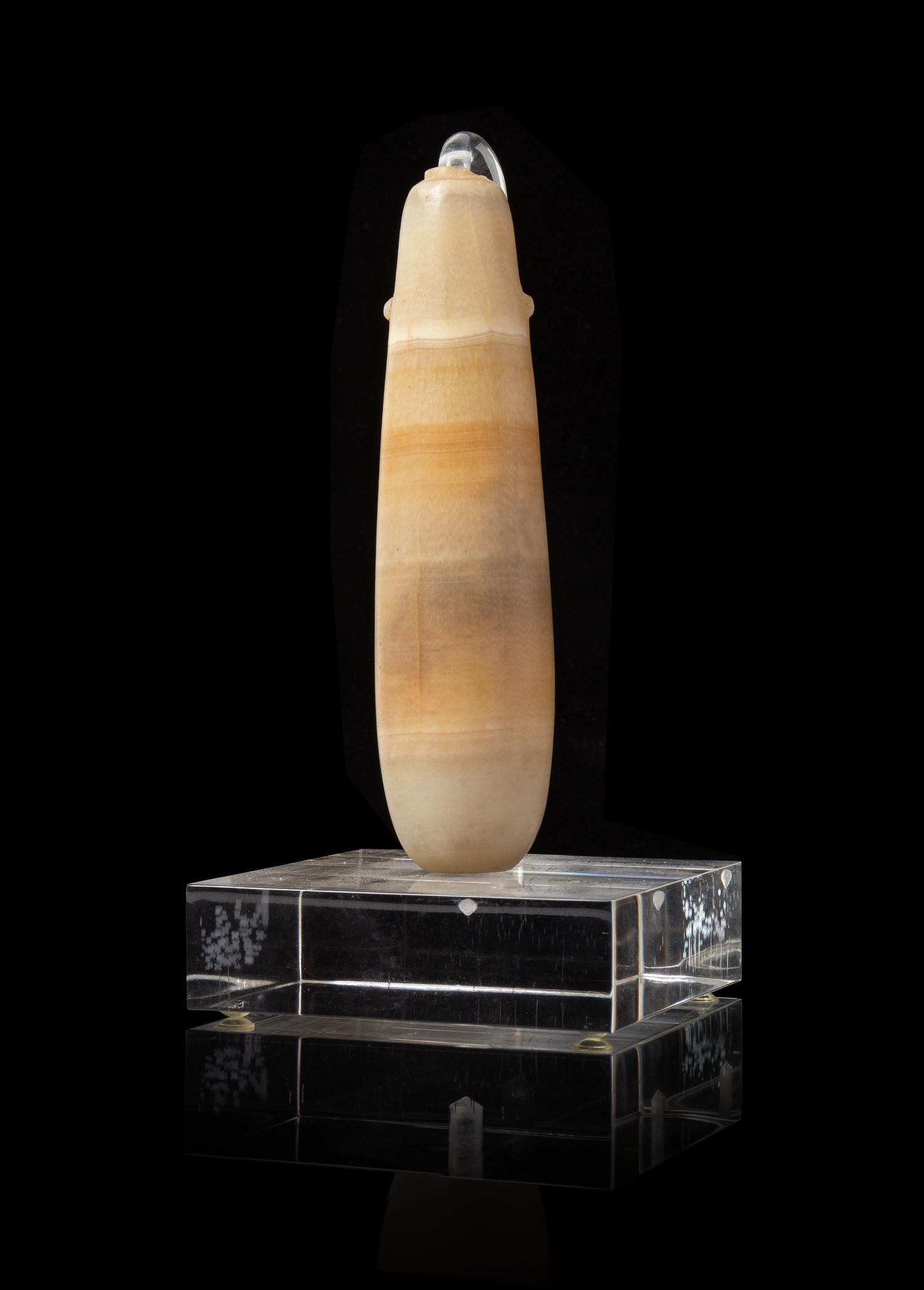 An Egyptian Alabaster Alabastron Height 5 inches. — LATE PERIOD, DYNASTY 26-30, 664-343 B.C.E.