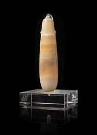 An Egyptian Alabaster Alabastron Height 5 inches. — LATE PERIOD, DYNASTY 26-30, 664-343 B.C.E.