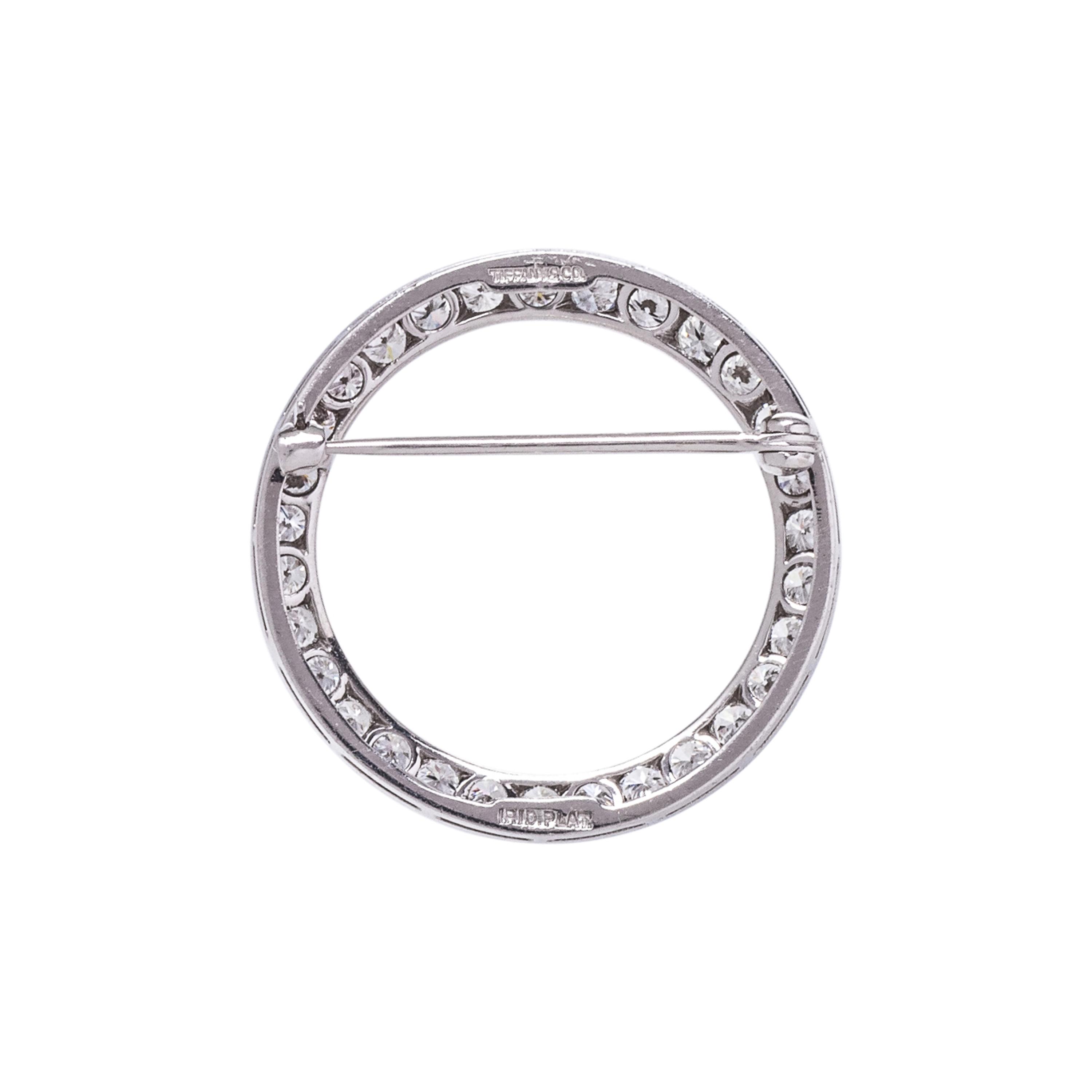 TIFFANY & CO., DIAMOND CIRCLE BROOCH