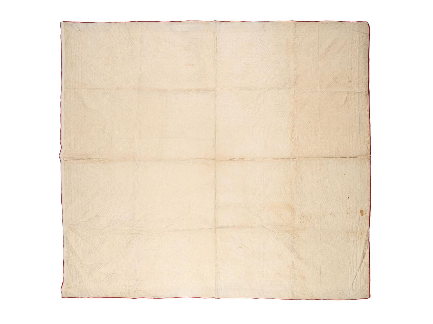 A Rose of Sharon Variation Pieced-Cotton Quilt