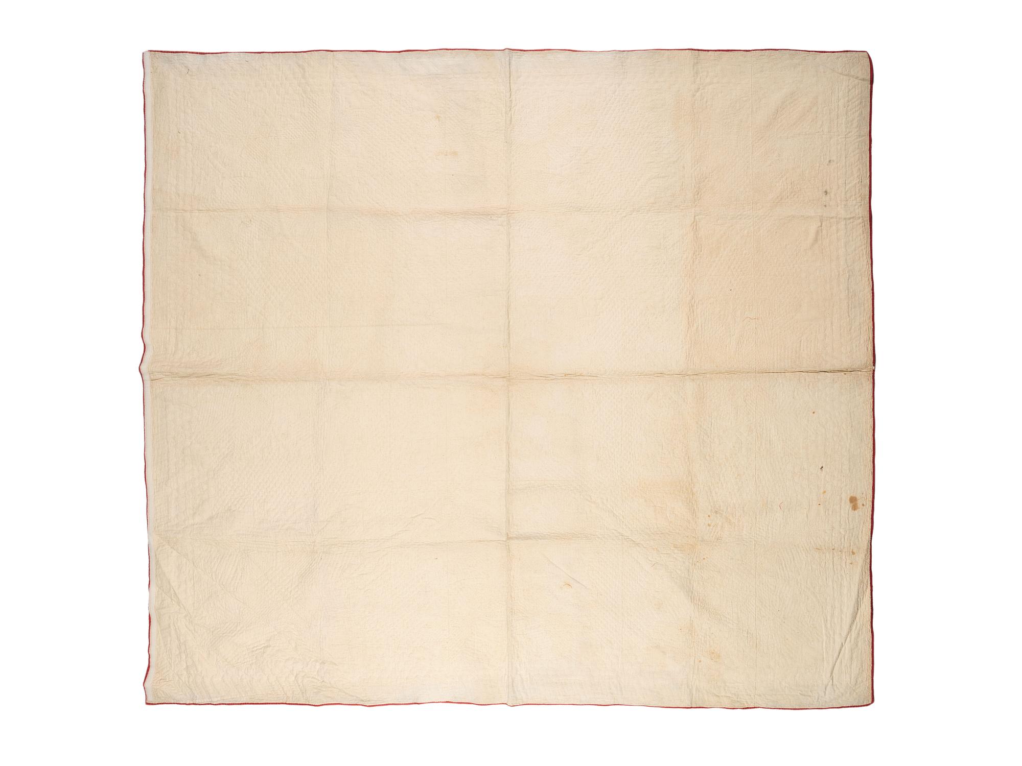 A Rose of Sharon Variation Pieced-Cotton Quilt