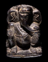 A Stone Figure of Ganesha