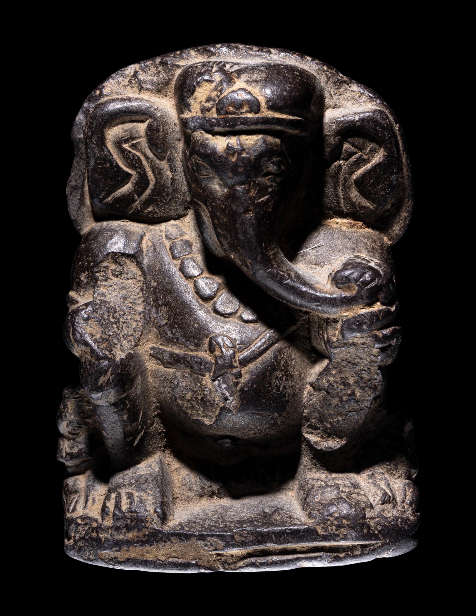 A Stone Figure of Ganesha