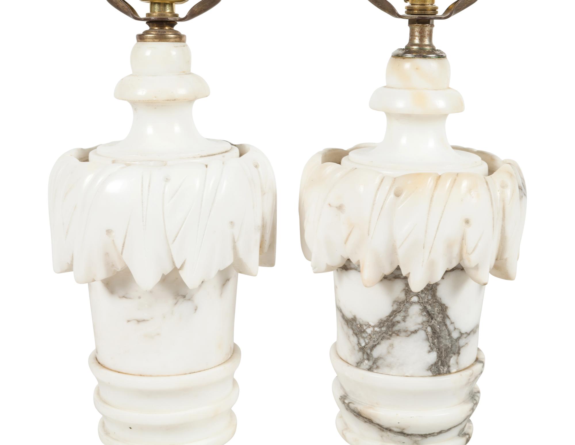 A Pair of Italian Alabaster Lamps