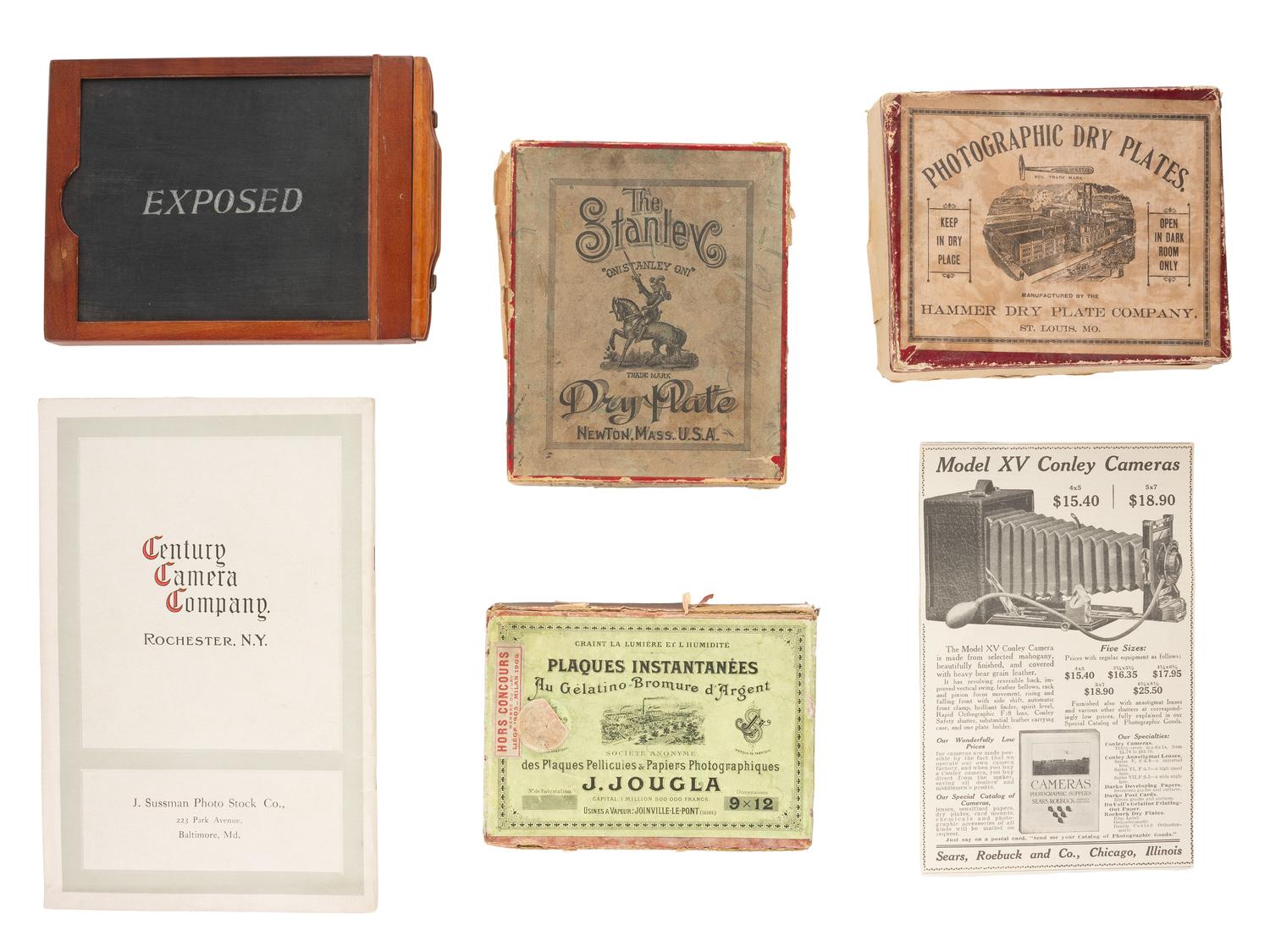 [CAMERAS]. A selection of dry plate cameras, incl. Hetherington and Hibben and Conley examples.