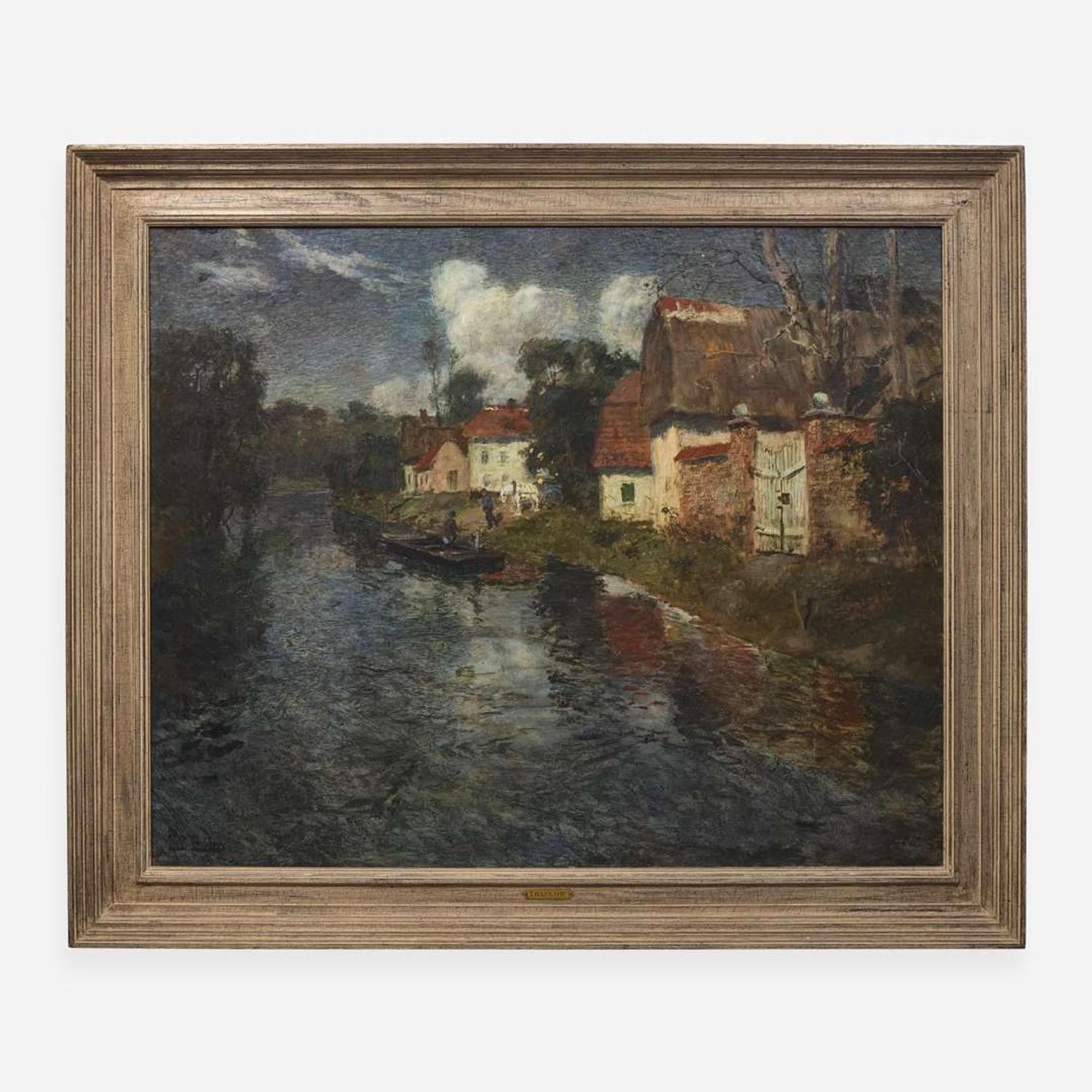 Frits Thaulow (Norwegian, 1847–1906) Canal in Spring