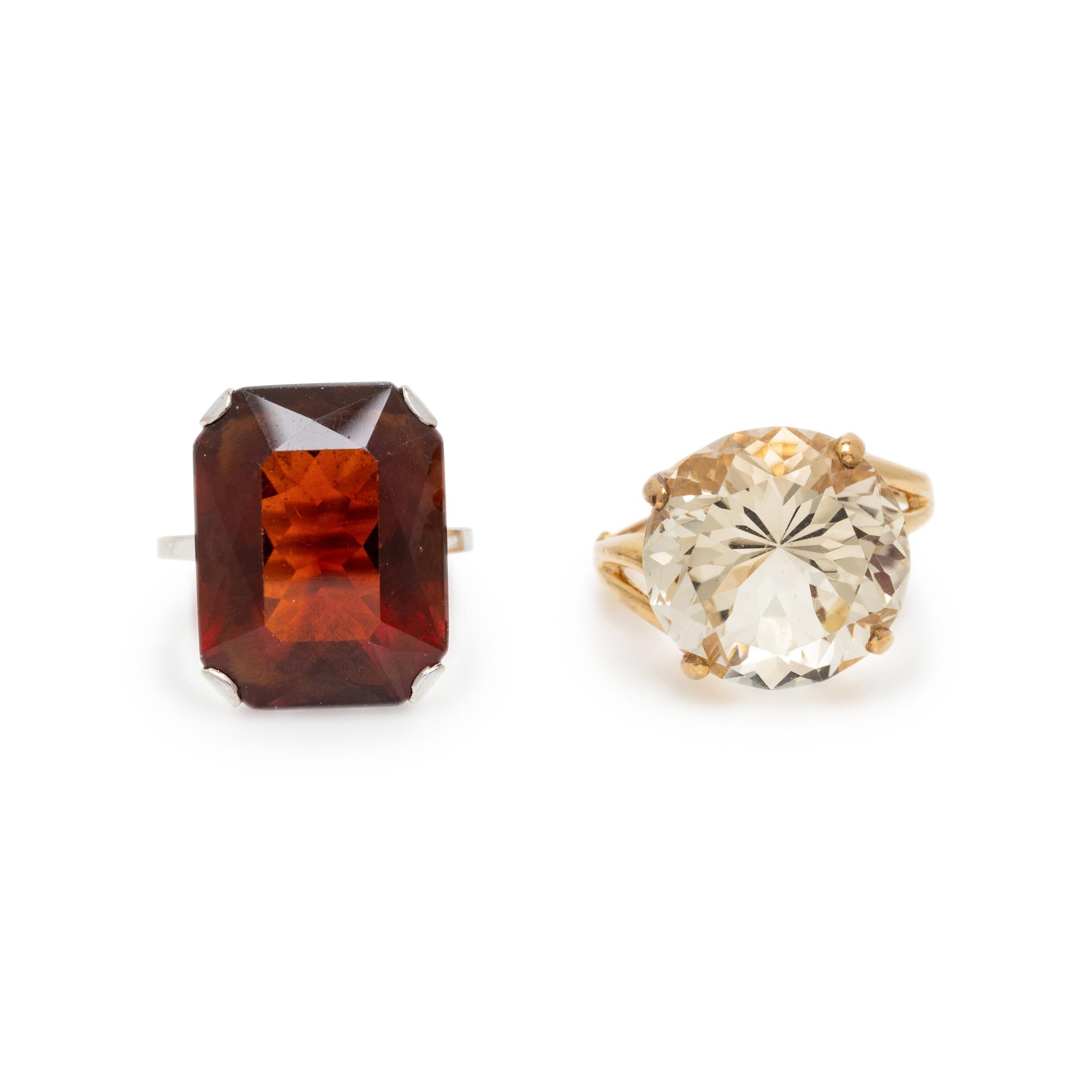 COLLECTION OF GEMSTONE RINGS