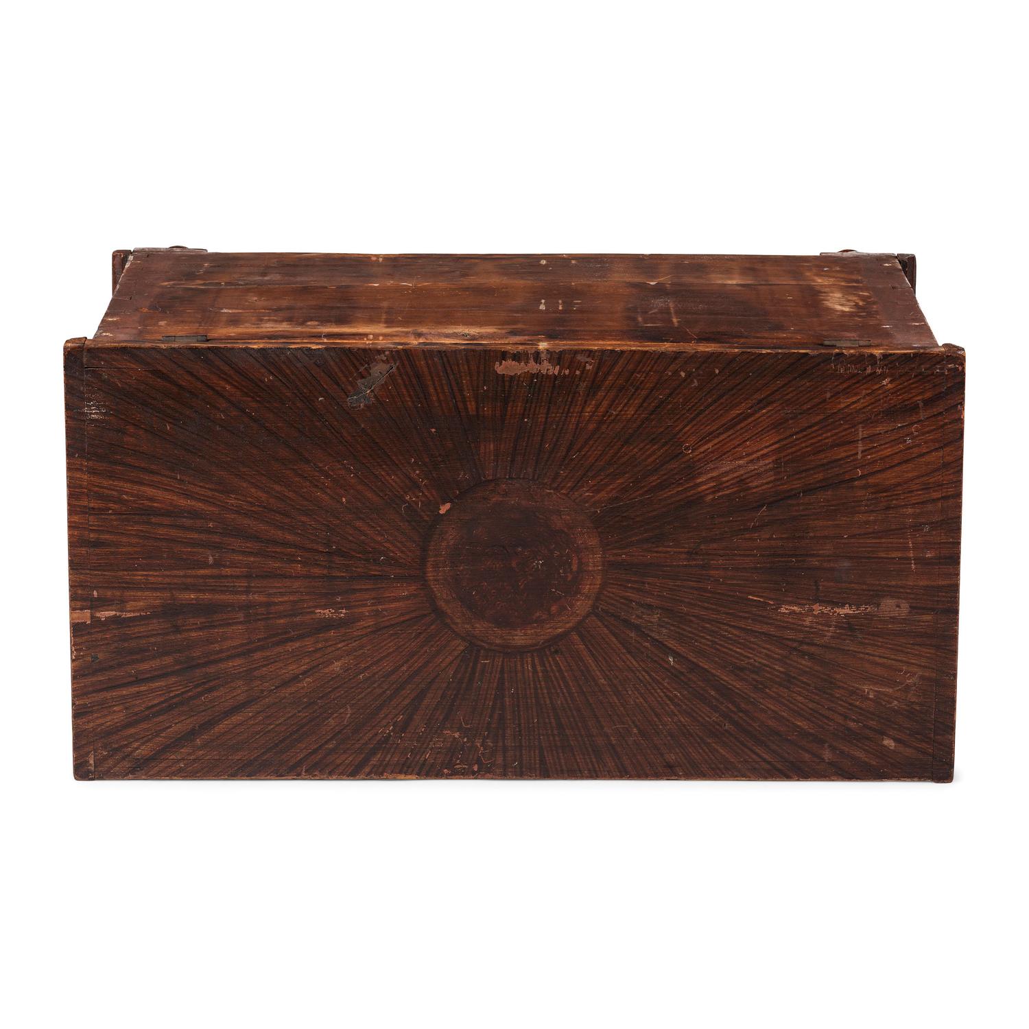 An Wooster, Ohio Grain-Painted and Stencil Decorated Poplar Blanket Chest