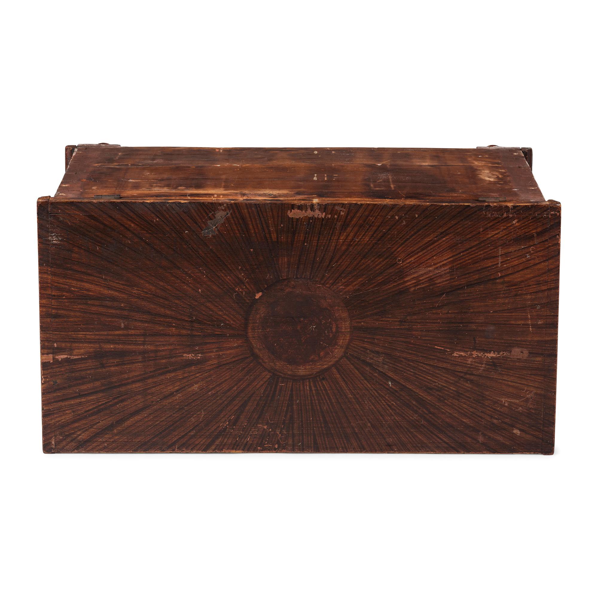 An Wooster, Ohio Grain-Painted and Stencil Decorated Poplar Blanket Chest