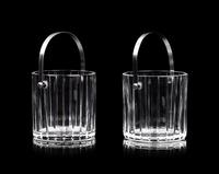 A Pair of Baccarat Glass Ice Buckets