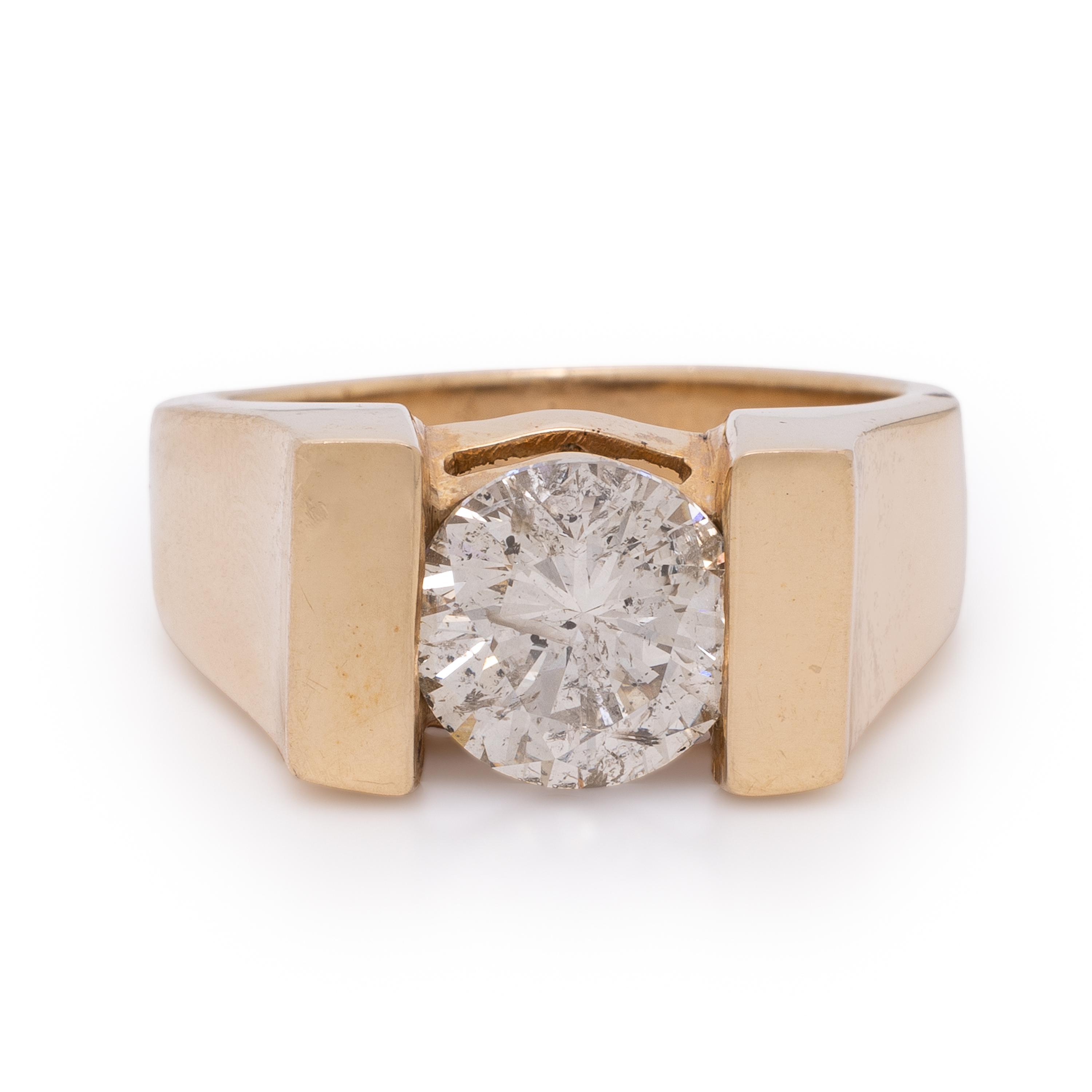Diamond and Yellow Gold Ring