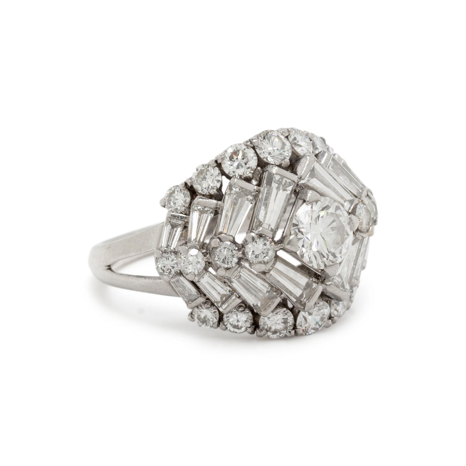 DIAMOND AND PLATINUM RING