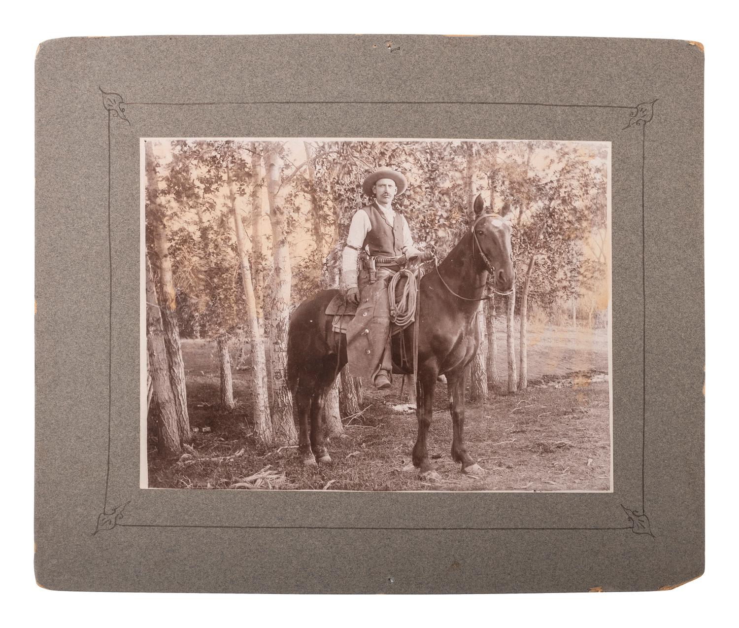 [WESTERN AMERICANA] -- [WILD WEST SHOWS]. Photographs and pinbacks featuring western performers.