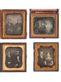 [EARLY PHOTOGRAPHY]. 20 sixth plate daguerreotypes of assorted subjects, incl. trios and an example by EASTMAN.