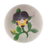 A Baccarat Pansy and Bud Glass Paperweight
