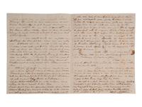 [ENSLAVEMENT]. 2 letters regarding the effects of heat and sun exposure on enslaved persons. 1850.