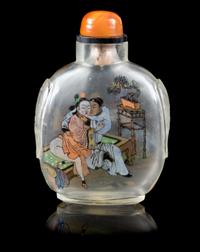 An Inside Painted Glass Snuff Bottle Height 2 7/8 inches. — LATE QING DYNASTY