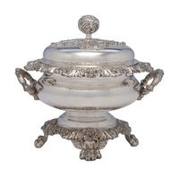 A Silverplate Lidded Vegetable Dish