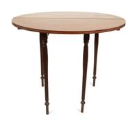 A Federal Style Mahogany and Marquetry Inlaid Game Table