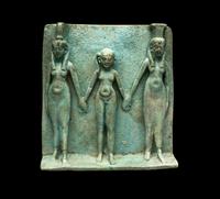 An Egyptian Faience Triad Amulet