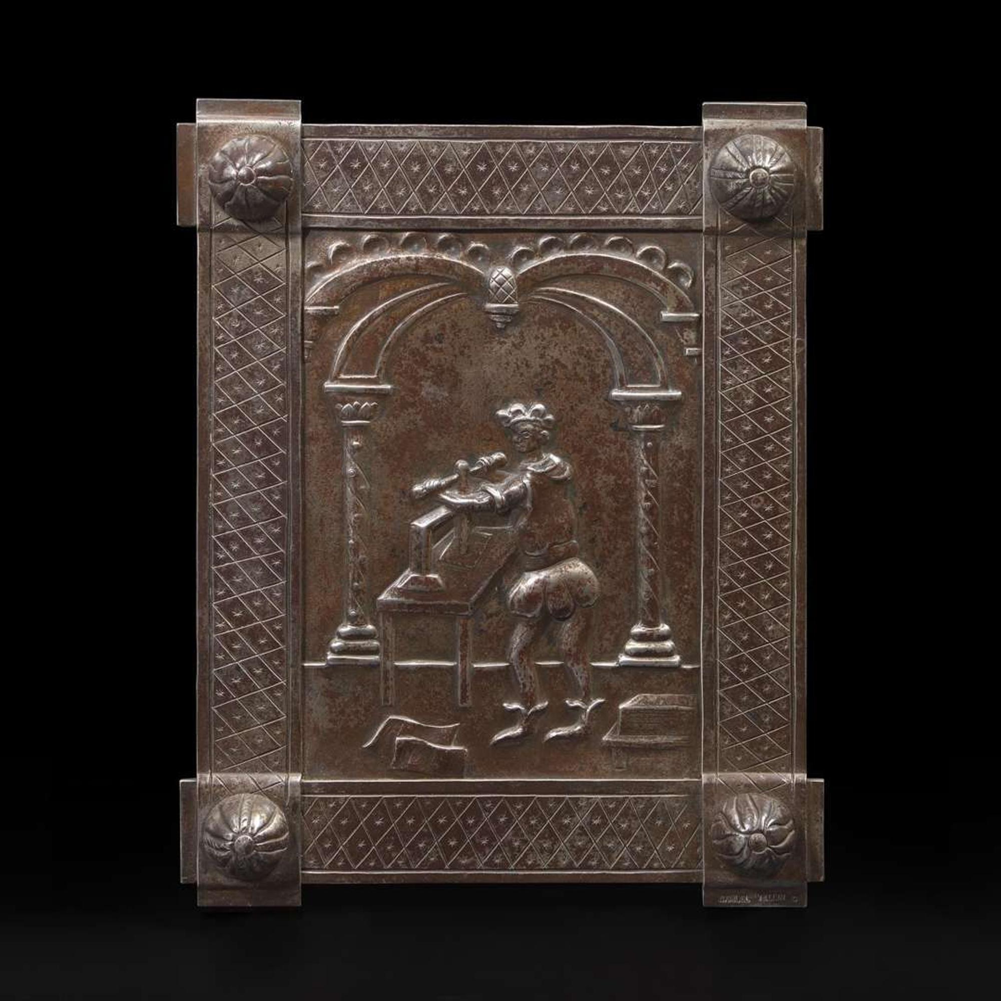 Samuel Yellin (American, b. Ukraine, 1884-1940) Rare and Important "Sketch in Iron", a Study Panel for a Door for the J. Walter Thompson Advertising Agency, New York, circa 1928