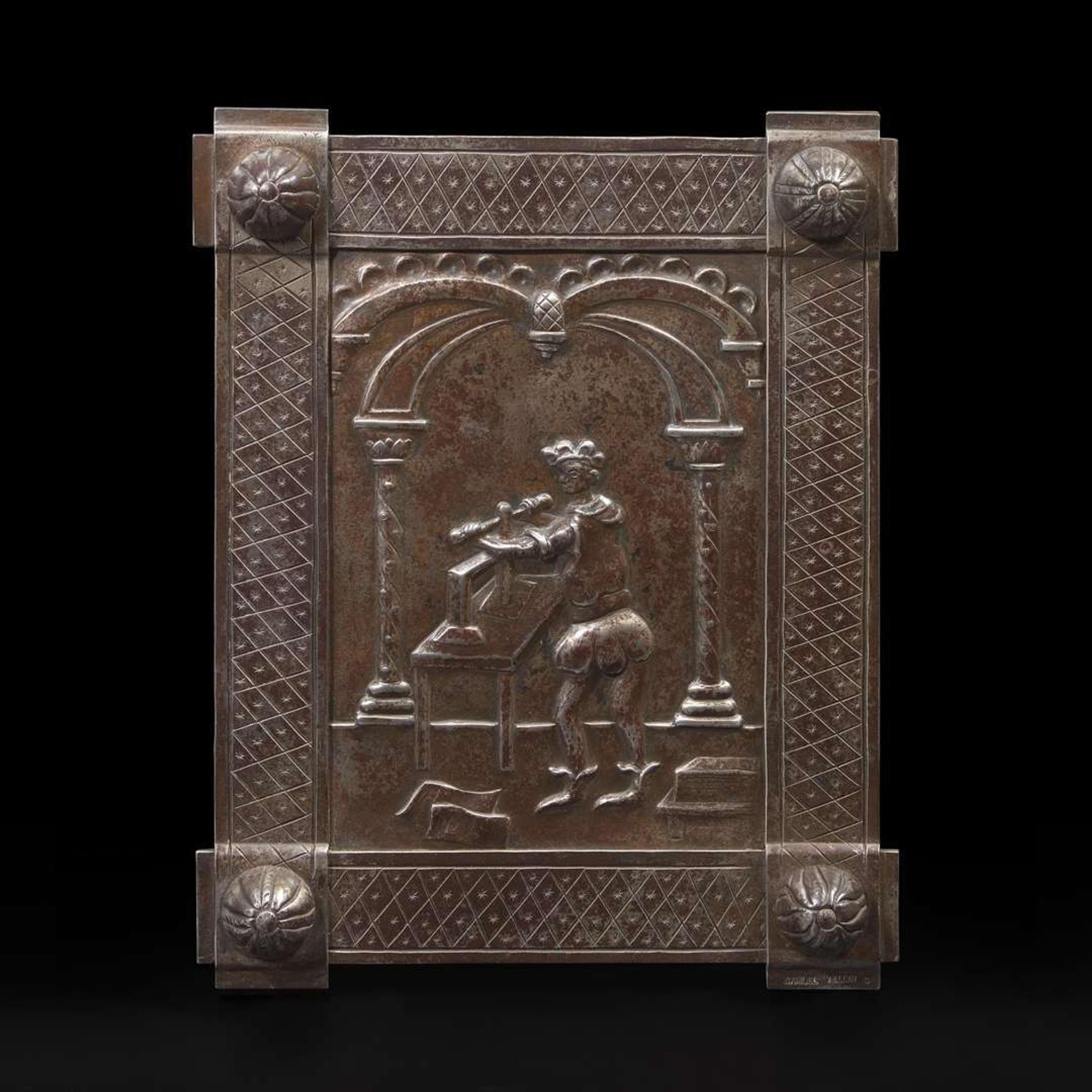 Samuel Yellin (American, b. Ukraine, 1884-1940) Rare and Important "Sketch in Iron", a Study Panel for a Door for the J. Walter Thompson Advertising Agency, New York, circa 1928
