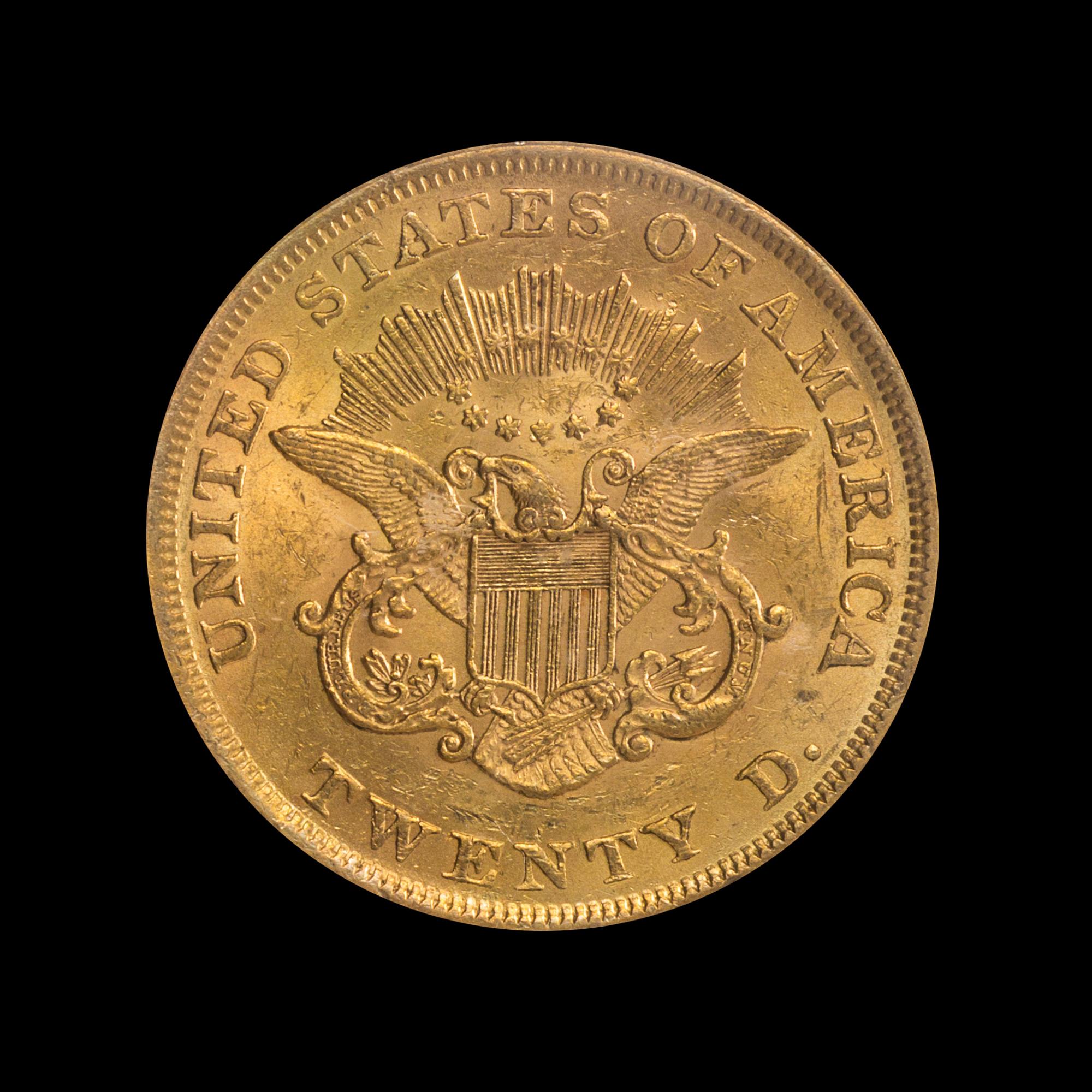 A United States 1852 Liberty Head $20 Gold Coin