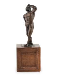 A Continental Bronze Figure of a Male Figure, Possibly Hercules
