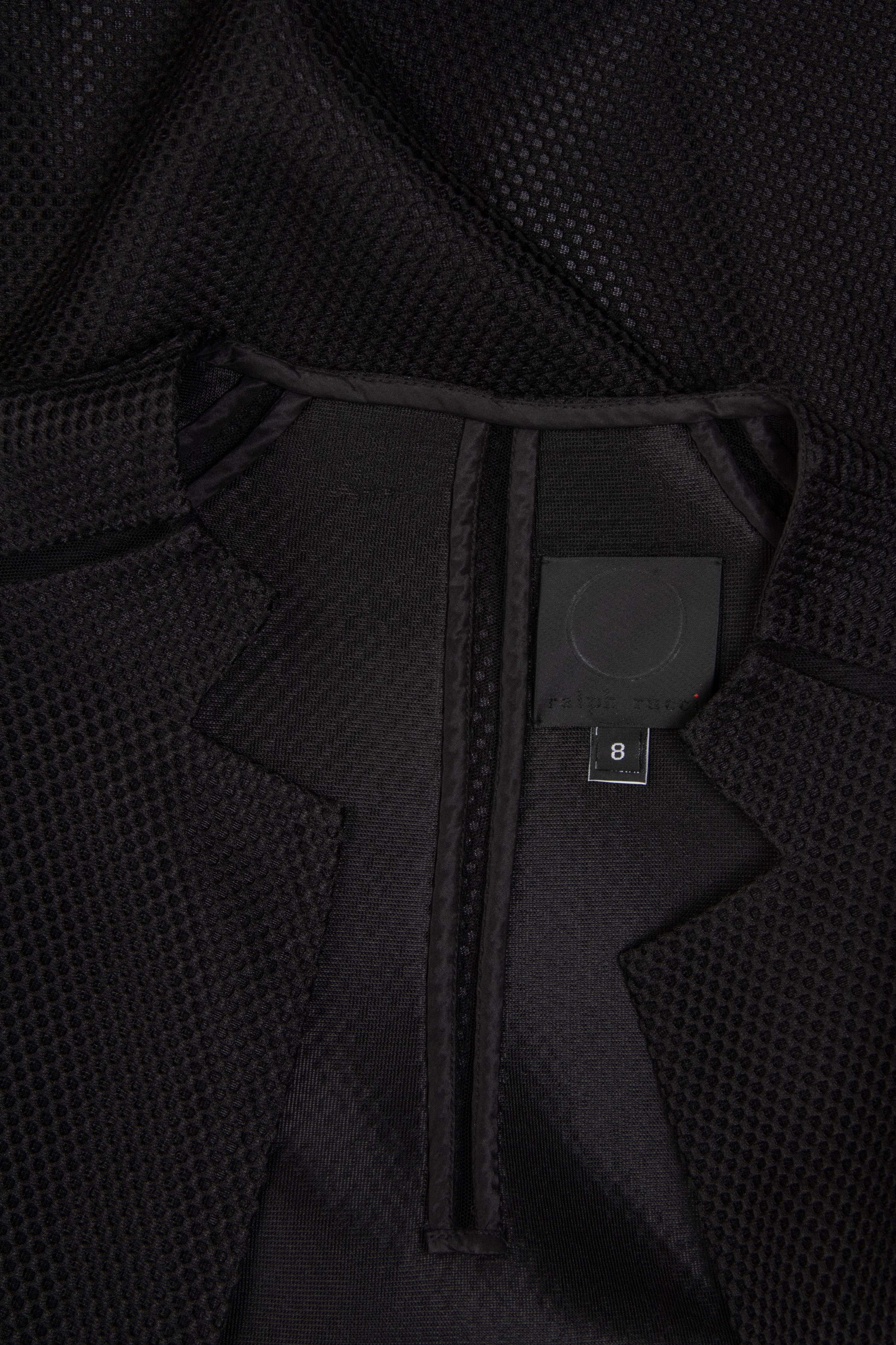 Ralph Rucci Polyester Mesh Jacket with Net Inserts