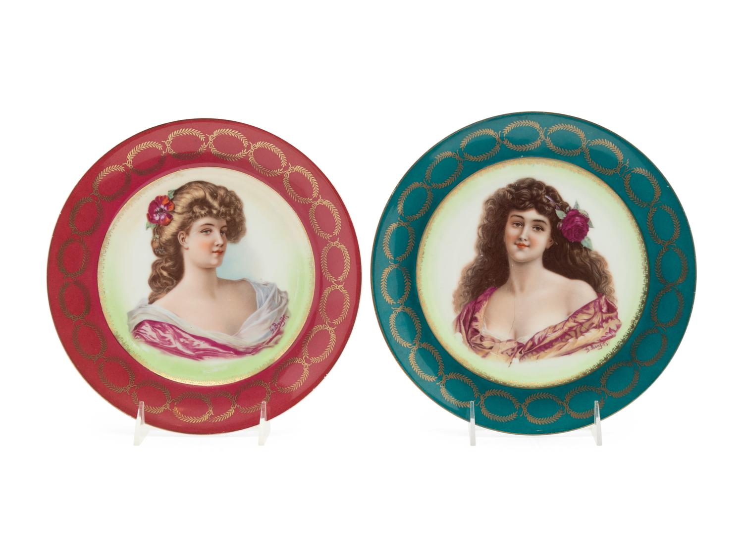 Ten Vienna Style Porcelain Articles