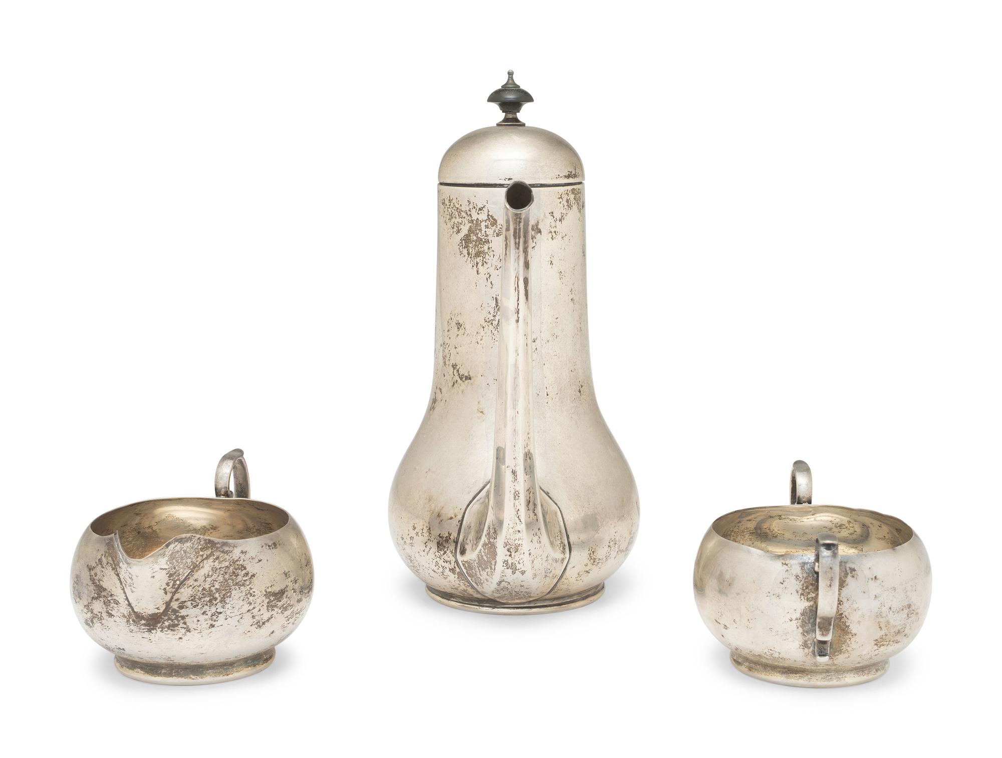 An American Silver Three-Piece Coffee Service