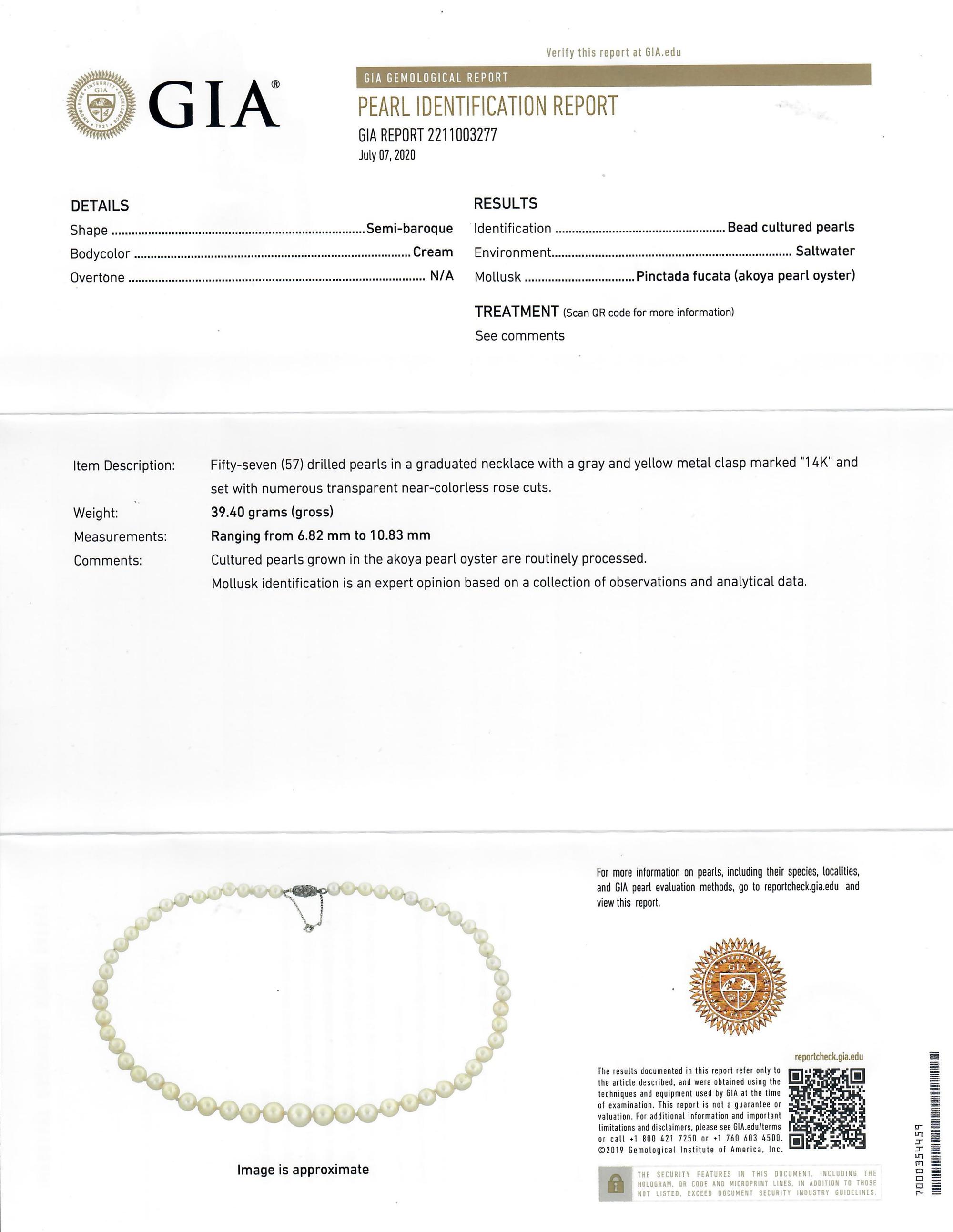 CULTURED PEARL NECKLACE
