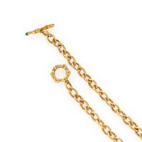 Stephen Dweck, Yellow Gold Bamboo Link Necklace