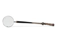 A Victorian Silver Parasol Handle Fitted as a Magnifying Glass