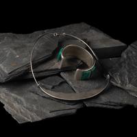 Richard Chavez (San Felipe, b. 1949) — Silver and Malachite Collar Necklace and Cuff Bracelet Set