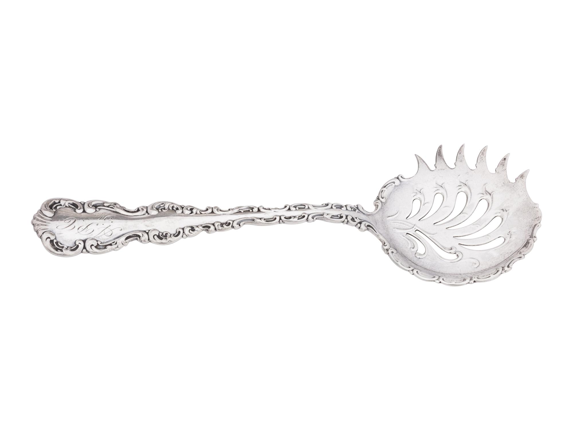 A George III Silver Sauce Boat and Serving Spoon
