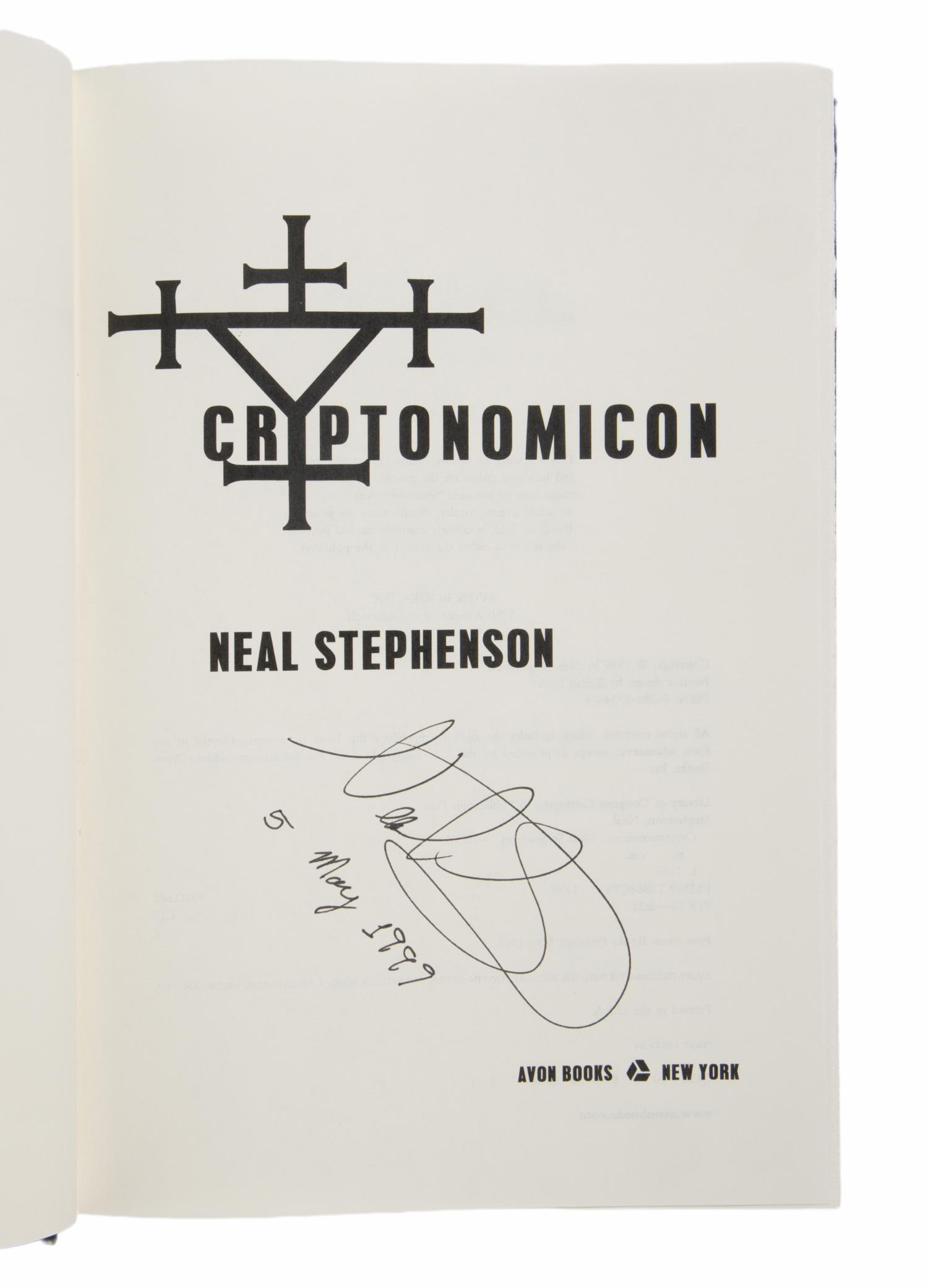 Stephenson, Neal (b. 1959). A group of 6 first editions, all signed, comprising: