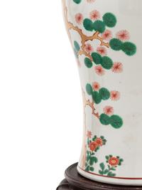 A Pair of Chinese Export Famille Rose Porcelain Covered Jars on Associated Stands