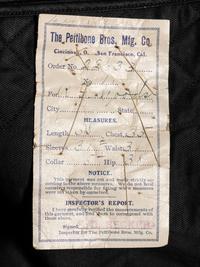[CIVIL WAR]. GAR veteran's frock coat IDd to R.F. Woods with V Corps badge & Dept. of Iowa button.