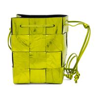 Bottega Veneta, Metallic Green Small Bucket Bag