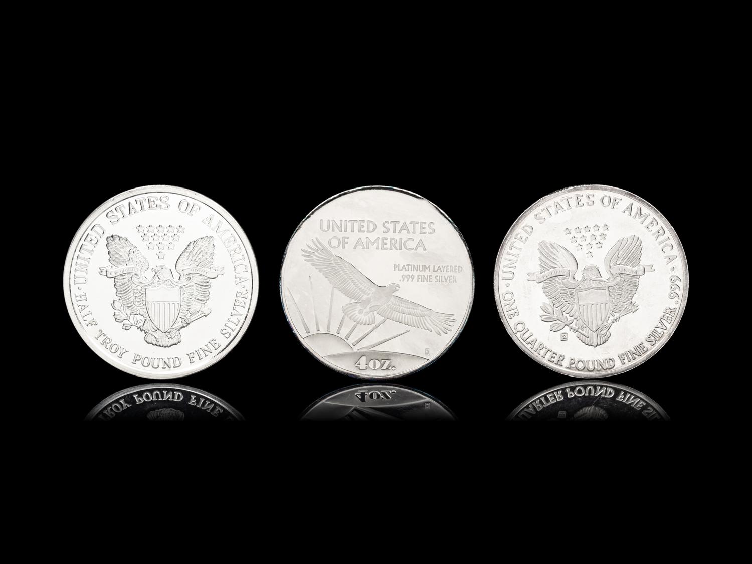 [PRIVATE ISSUE] Three Large-Size Silver Rounds