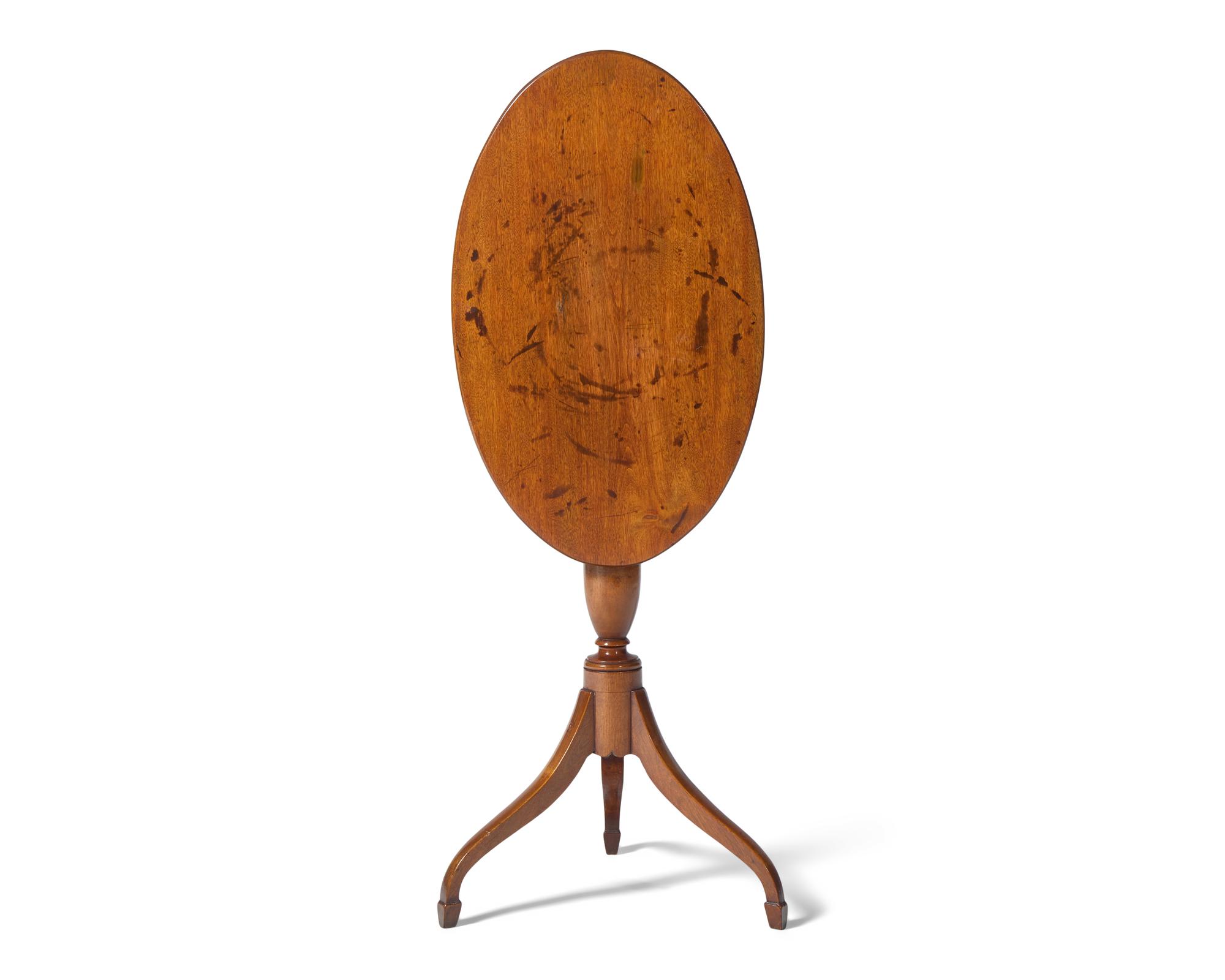A Federal Cherry Tilt-Top Candlestand