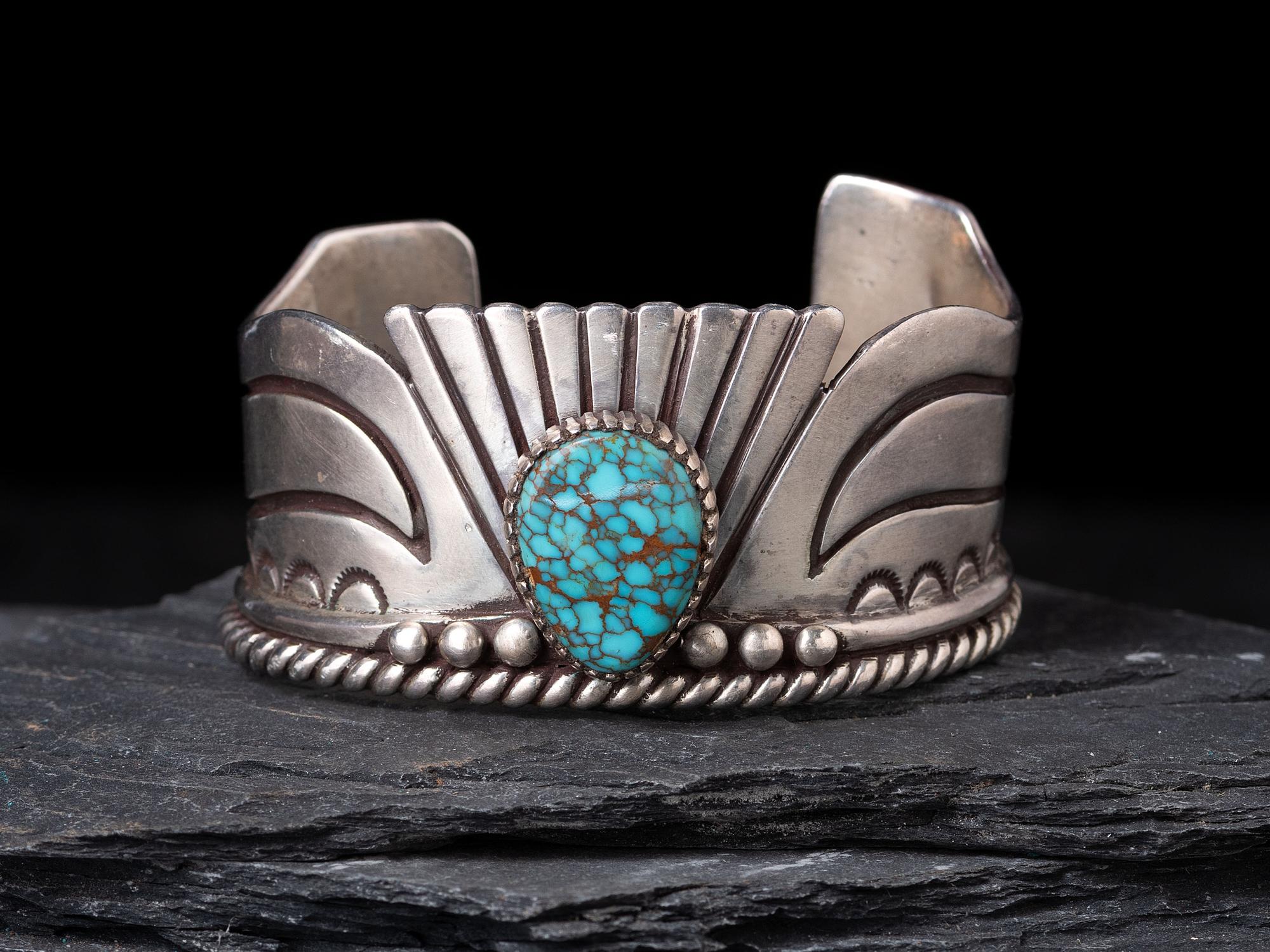 Silver and Turquoise Cuff Bracelet