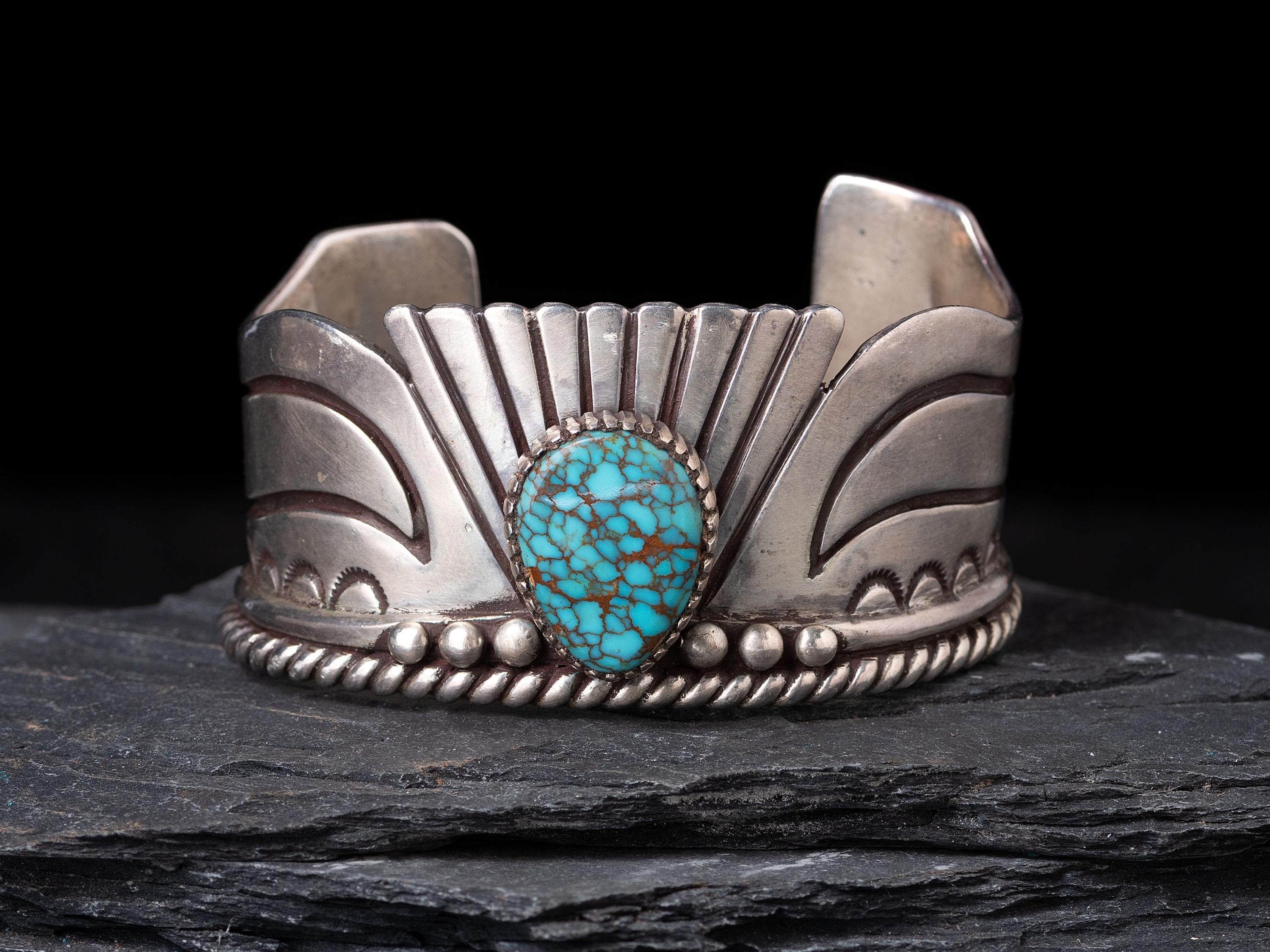 Silver and Turquoise Cuff Bracelet