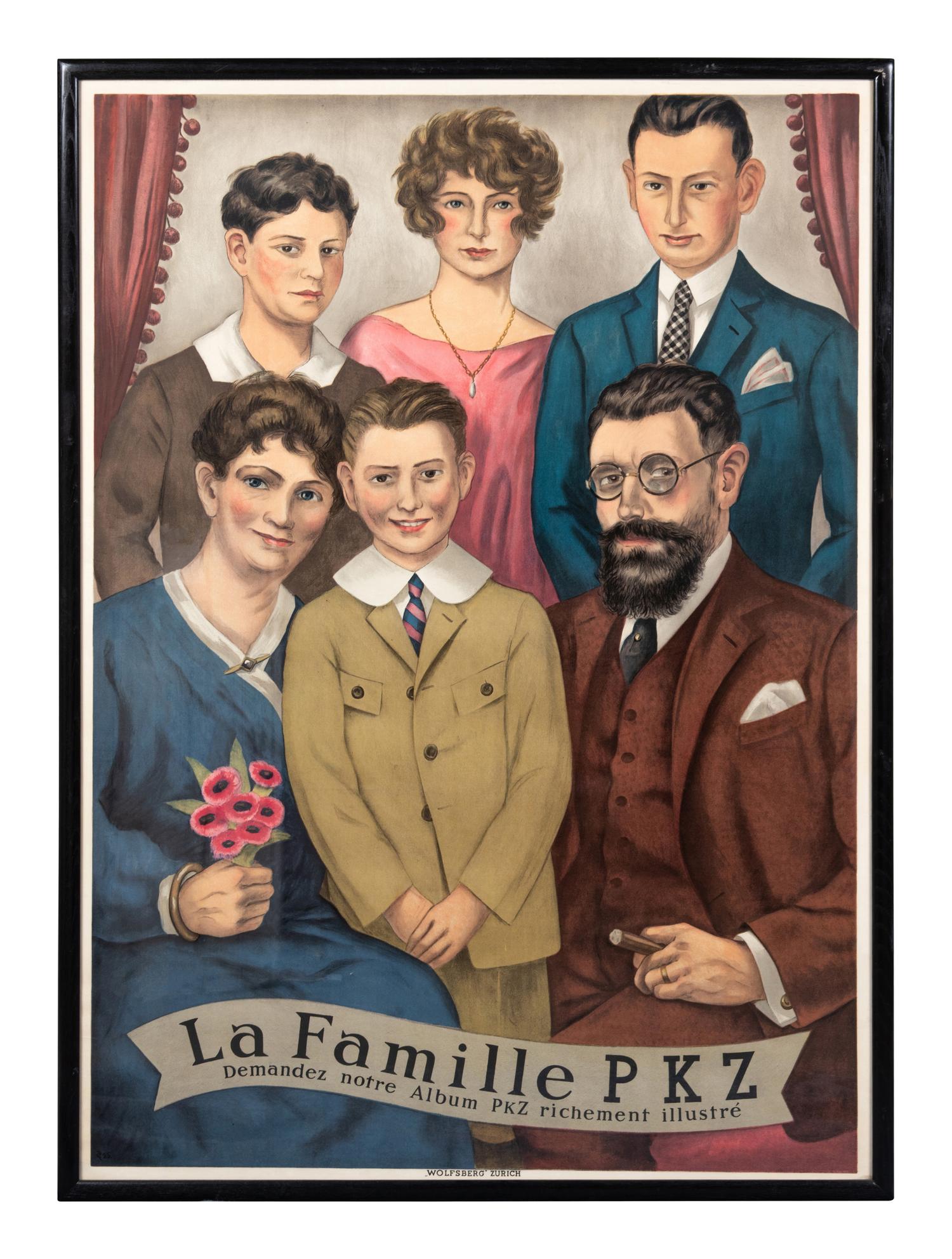 A Collection of Six Vintage Advertising Posters for the Swiss Clothing Company PKZ