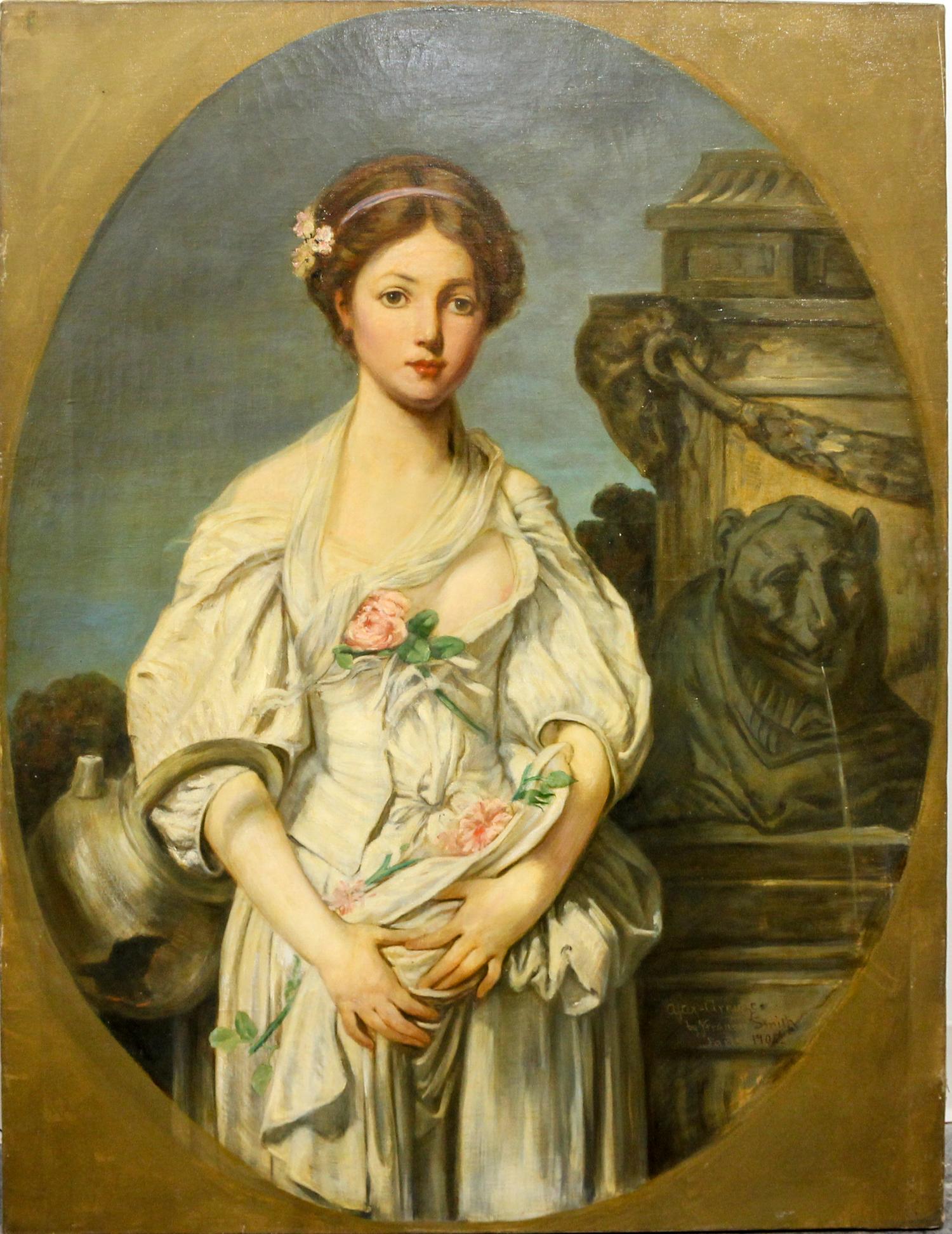 Francis Smith, (19th/20th century), Copy of the Broken Pitcher after Greuze, 1908