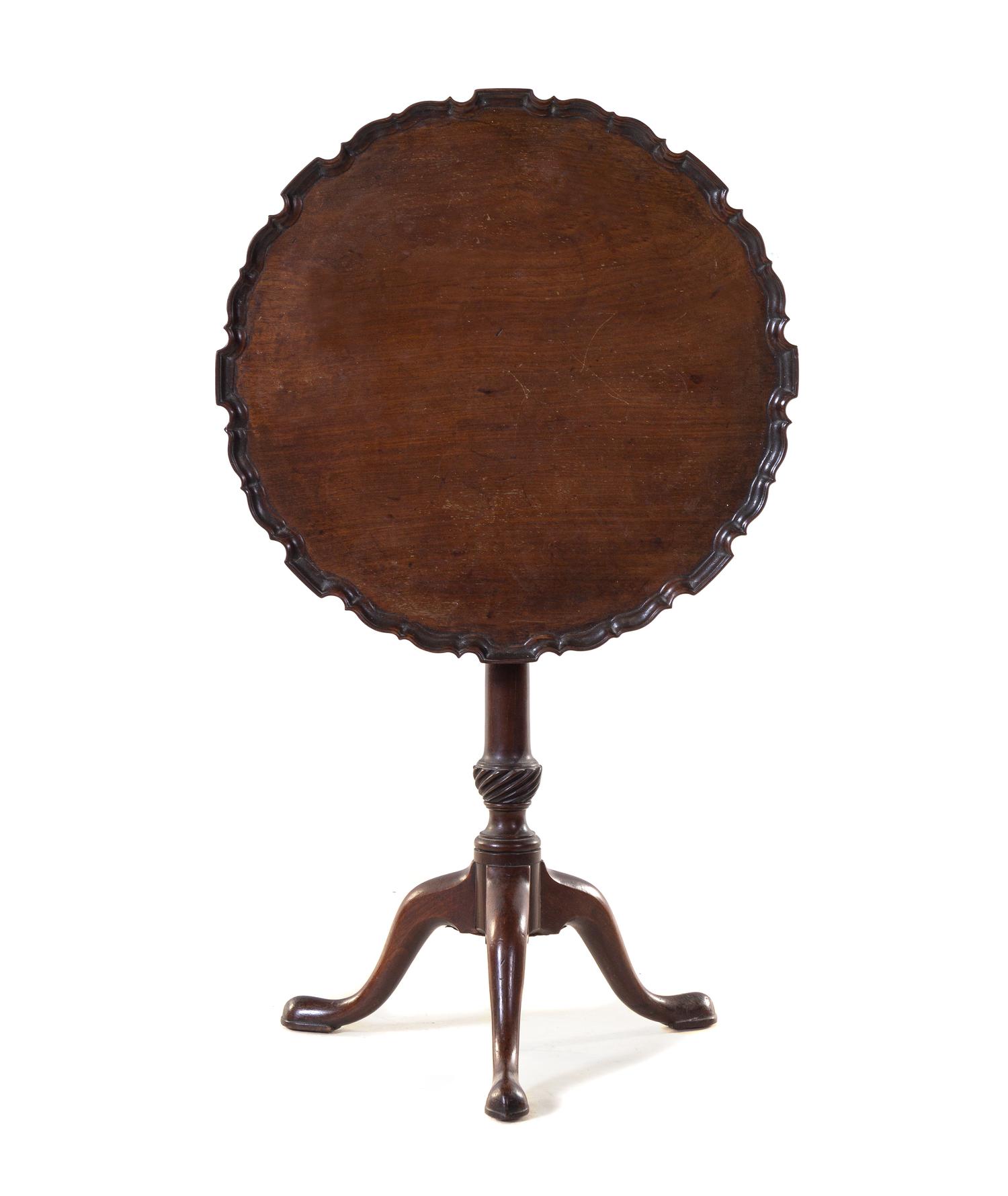 A George III Mahogany Tilt-Top Tea Table