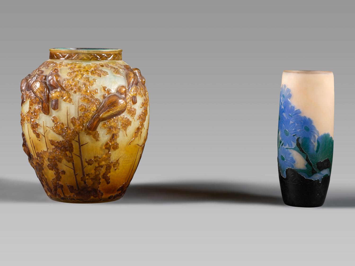 Gallé and Muller Frères Vases