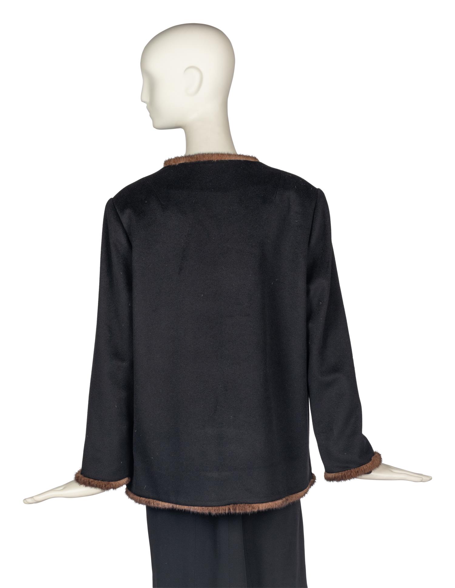 J. Mendel Wool Jacket With Sable Trim