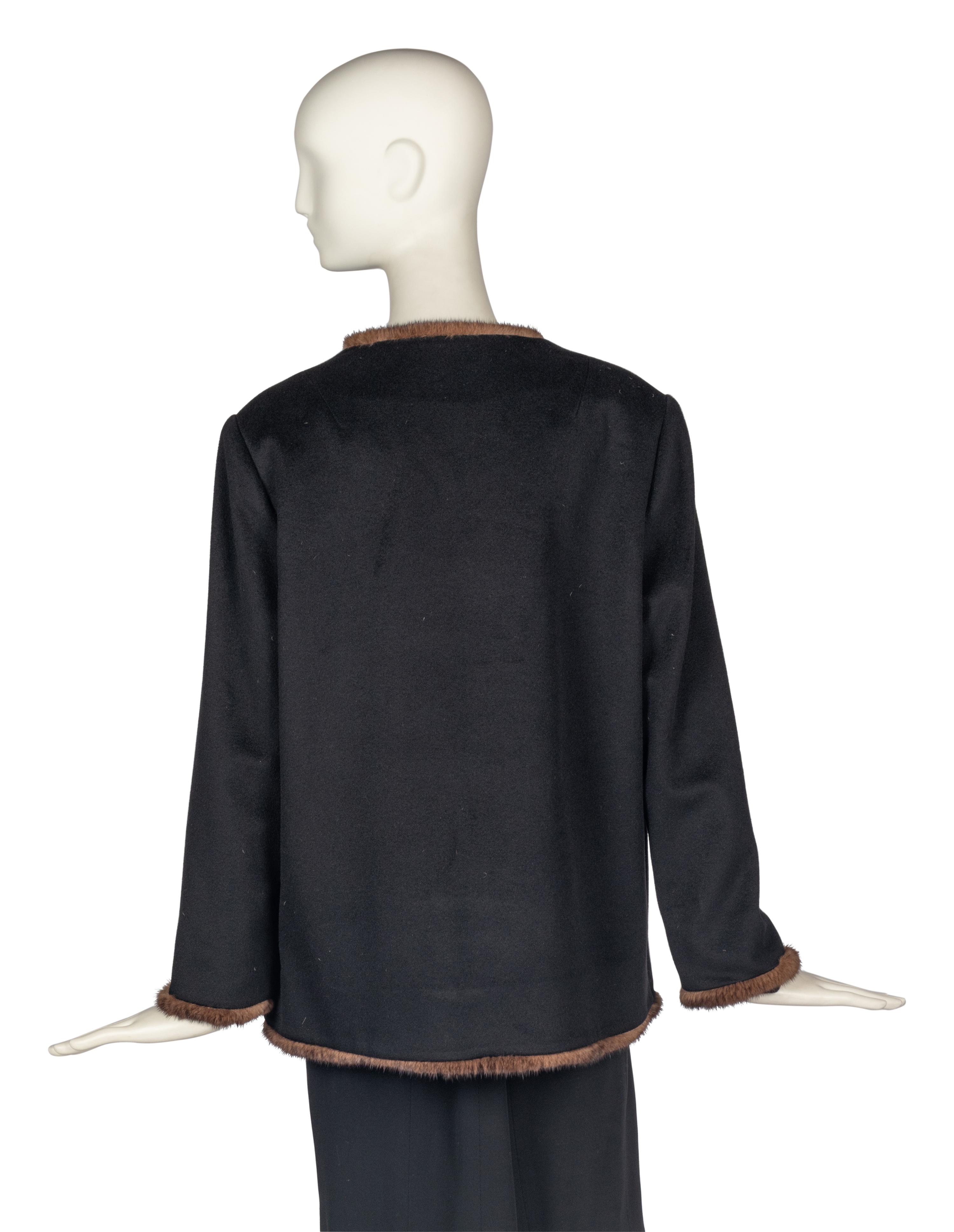 J. Mendel Wool Jacket With Sable Trim